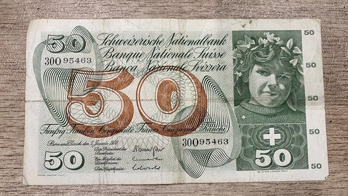 Banconota svizzera franchi - svizzera, 50
