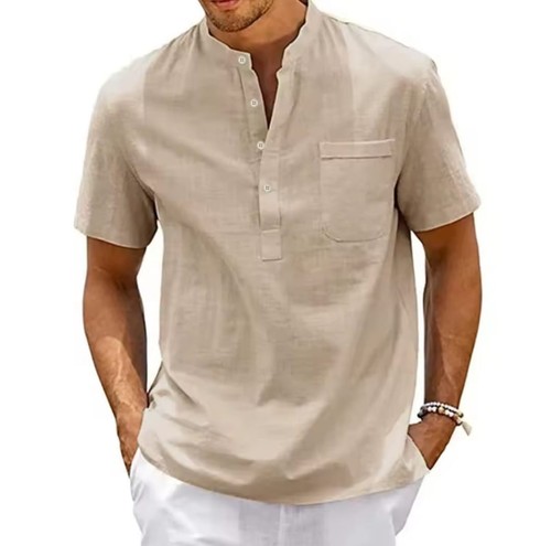Camicia cotone lino uomo - camicia,