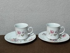 Mitterteich Bavaria set 2 tazze e 2 piatti laterali con decorazione floreale 4 pezzi