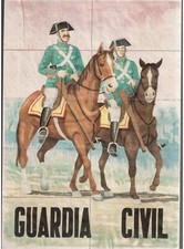 Guerra di Spagna-Guardia Civil-Manifesto franchista ad uso tessera annonaria(679