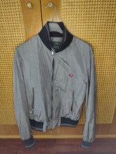 giacca bomber fred perry grigio taglia m mezza stagione originale usato buono 