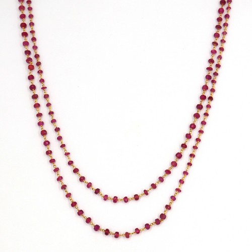 Collana catena rubini oro