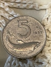 Moneta rara 5 Lire Delfino del
