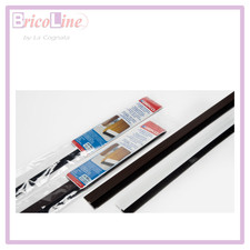 SOTTOPORTA ADESIVO PARASPIFFERO ALLUMINIO C/SPAZZOLA FISSA MM.1000 MARRONE