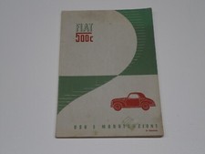 FIAT 500 C BERLINA FURGONCINO BELVEDERE LIBRETTO USO E MANUTENZIONE 1951