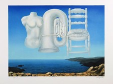 Rene Magritte - Meteo minaccioso (litografia firmata e numerata)
