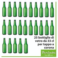25 33cl Green Glass Bottles