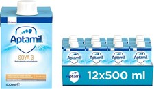 Aptamil Soya 3 – Lactose-Free Soy Formula for Toddlers 12+ Months, 12×500ml
