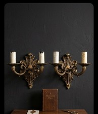 Coppia Applique Bronzo /Ottone