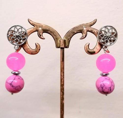 Orecchini quarzo howlite - orecchini,