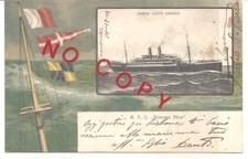 Autografo Dante Zucchi Tenore su cartolina RDB Prinzess Alice. Genova 10.12.1904