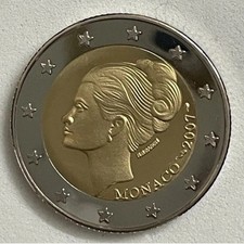 2 EURO MONACO 2007 GRACE KELLY BELLISSIMA COPIA FEDELISSIMA ALL’ORIGINALE COPY