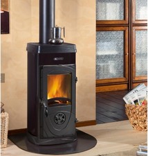 NORDICA Stufa a legna SUPER JUNIOR Panoramica NERA - B