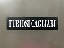 Targa in metallo Furiosi Cagliari, 40x10  cm