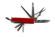 Mini coltellino tascabile MULTIUSO rosso CON ACCESSORI CAMPEGGIO - FR17