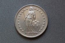 Svizzera Helvetia 1968 2 FRANC