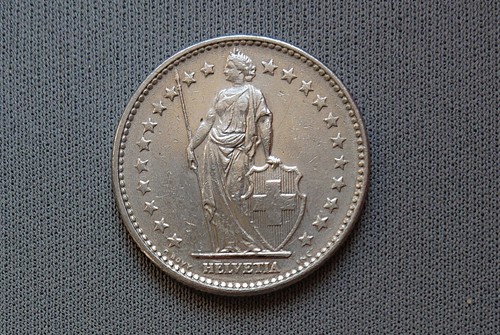 Svizzera helvetia 1968 franc - svizzera, 2