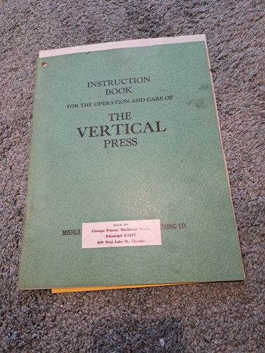 Instruction book operation - instruction,