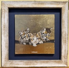 Dipinto Olio su foglia oro