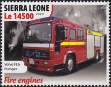 VOLVO FL6 Pumper Fire Engine Truck Firefighting Stamp #36