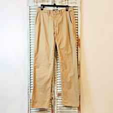 Pantaloni skater chino VANS uomo taglia 32x33 marrone kaki dritti casual piatti davanti usati in ottime condizioni
