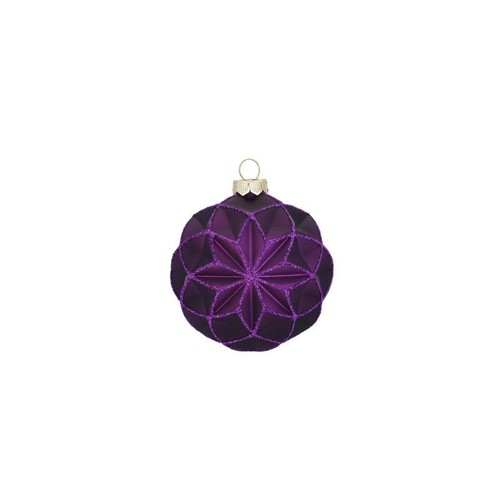 Pallina vetro viola - viola, fiore