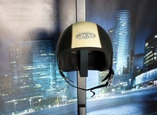 CASCO JFM JET 3 BOTTONI PELLE NERO/BEIGE TG. XL