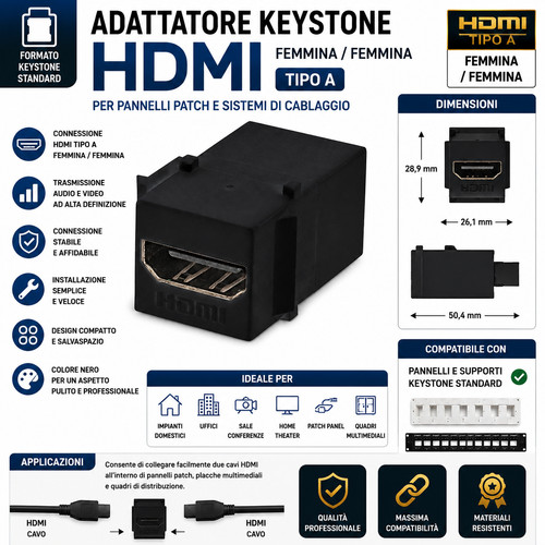 Adattatore keystone hdmi - adattatore,