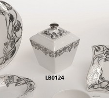BOMBONIERA ZUCCHERIERA IN PORCELLANA & ARGENTO LB0124