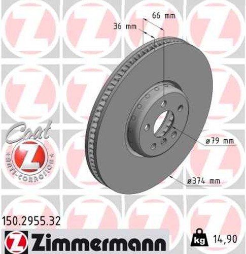 Disco freno zimmermann - 1,