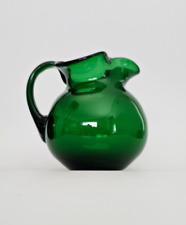 Caraffa vintage in vetro verde  per acqua vino anni '50