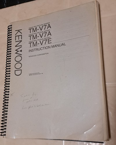 Kenwood manuale v7a v7e - kenwood,