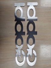 Scritta Gobbi In acciaio inox 30x5 Cm Circa Non Originali 2mm Spessore