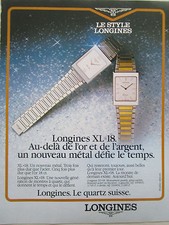 1980'S PUB MONTRE SWISS WATCH SUISSE LONGINES XL 18 ORIGINAL FRENCH AD