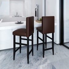 2x Sgabelli da Bar in Pelle
