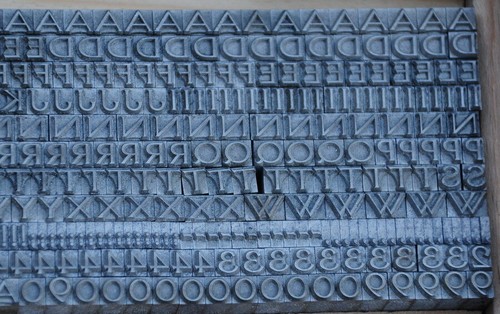 Scritta piombo antiqua - scritta,