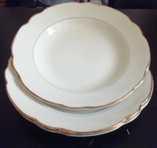 Richard Ginori  - 3 Piatti Fondi - Filo Oro - Buone Condizioni 