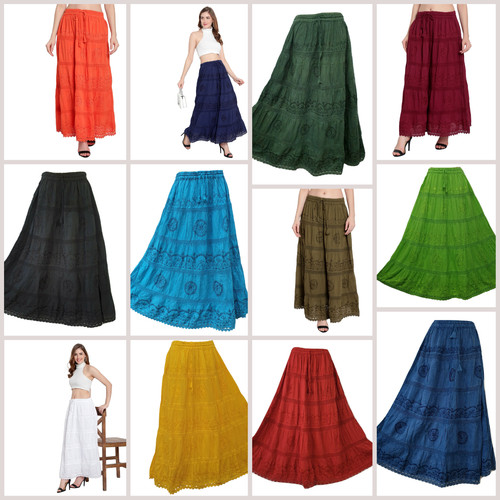 Gonna foderata cotone - , maxi