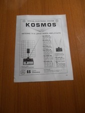 KOSMOS ANTENNE TV A LARGA BANDA AMPLIFICATE VINTAGE PUBBLICITA 1981