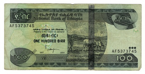 Banconota etiopia 100 birr - banconota,