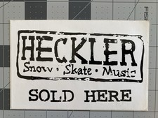 Heckler Magazine - Adesivo vintage rivenditore negozio skateboard neve grande RARO