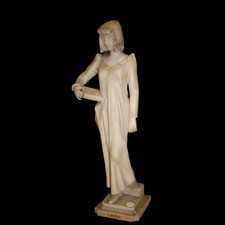 Scultura in Marmo Bianco Dama