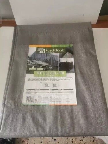 Telo occhiellato grigio 3x4 - occhiellato,