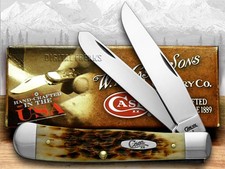 Custodia xx Coltello Trapper Jigged Osso Ambra CS Acciaio al Carbonio Coltelli Tascabili 00163