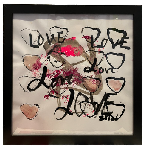 Love cuore popart orig sign - , zm