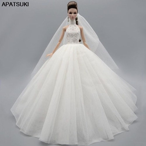 Abito sposa bianco collo - abito, da