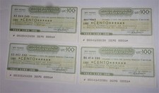 Miniassegni lire 100 - lire,