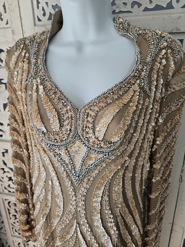 Abito art deco oro nudo - abito, con