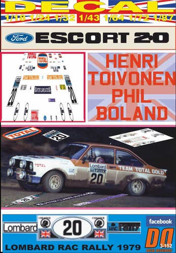 Decal ford escort 1800 - rs,