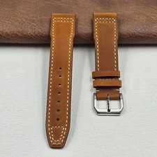 Cinturino in pelle di vitello smerigliato marrone 20 21 22 mm fatto a mano con fibbia adatto per orologio IWC
